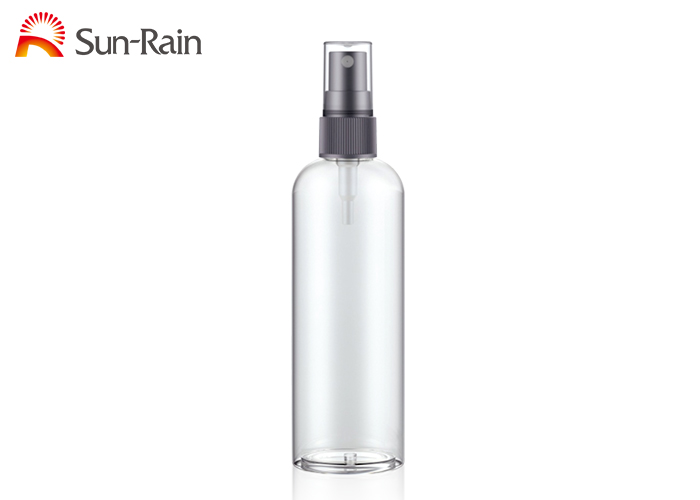 100ml PET round shoulder bottle with 20/410 spray pump and clear cap